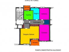 Bologna - zona Corticella ampio appartamento panoramico con garage e cantina - 1